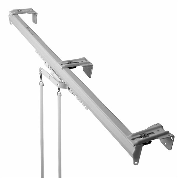 Rod Desyne Baton Drawn Traverse Curtain Rod 66-120-in - White