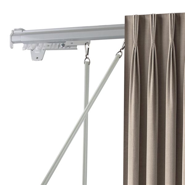 Rod Desyne Baton Drawn Traverse Curtain Rod 66-120-in - White