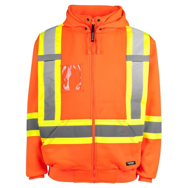 Terra Medium Orange Polyester Reflective Hoodie