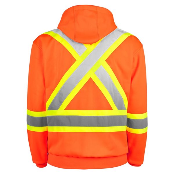 Terra Medium Orange Polyester Reflective Hoodie