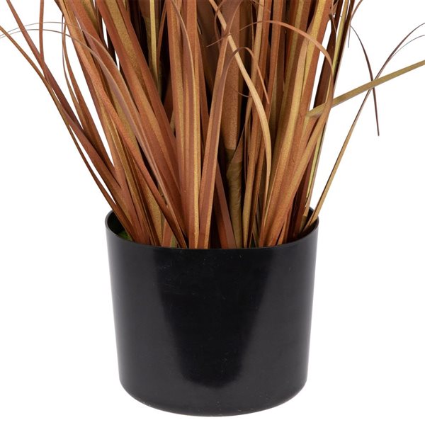 Northlight 40-in Artificial Onion Grass Plant - Brown Pot