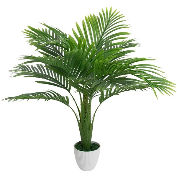 Northlight 36-in Artificial Areca Palm Tree - Textured Lined Pot