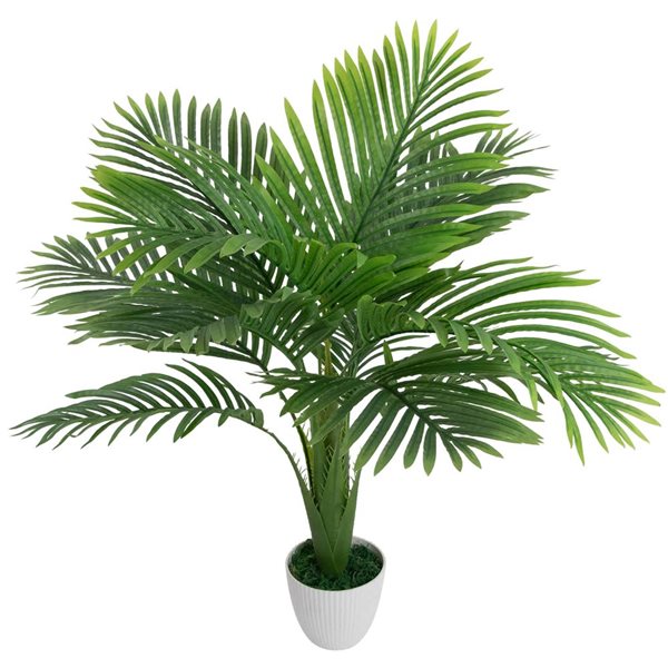 Northlight 36-in Artificial Areca Palm Tree - Textured Lined Pot