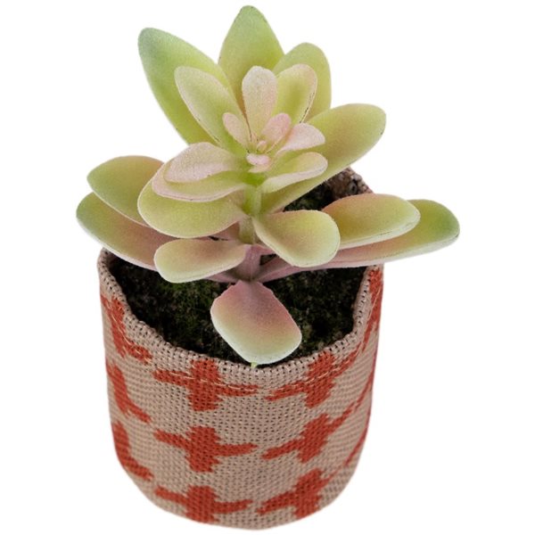 Northlight 4.75-in Artificial Pastel Succulent - Burlap Bag