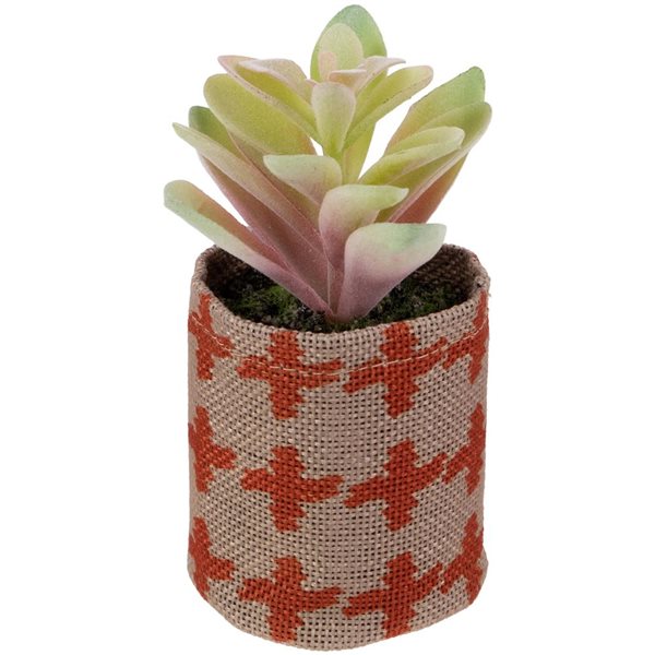 Northlight 4.75-in Artificial Pastel Succulent - Burlap Bag