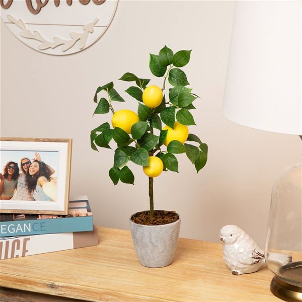 Northlight 20-in Artificial Potted Mini Lemon Tabletop Tree