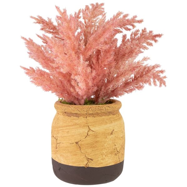 Northlight 12-in Artificial Astilbe Plant - Pink Ceramic Pot