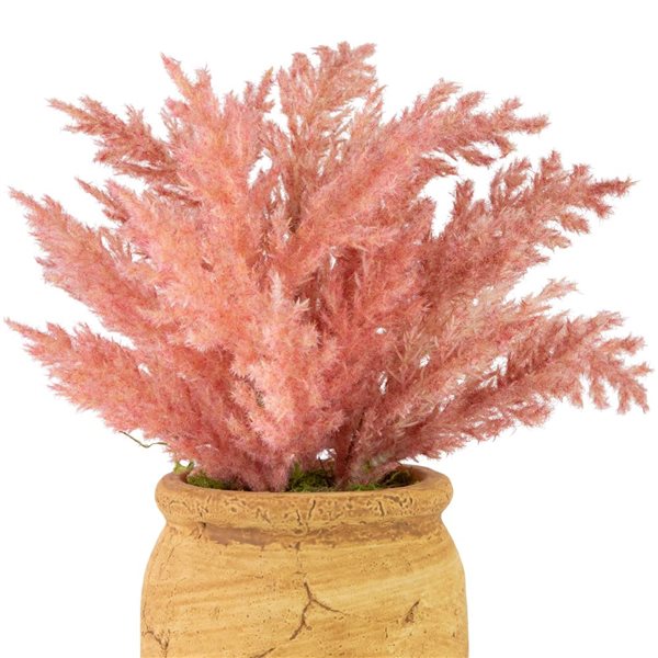 Northlight 12-in Artificial Astilbe Plant - Pink Ceramic Pot