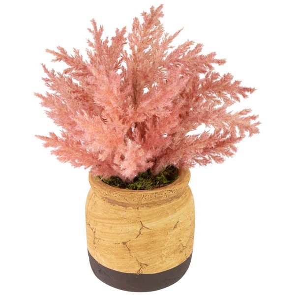 Northlight 12-in Artificial Astilbe Plant - Pink Ceramic Pot