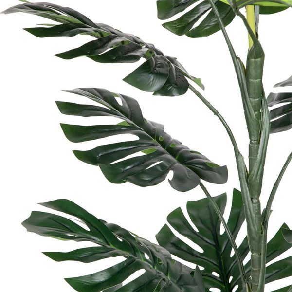 Northlight 4-ft Potted Artificial Monstera Plant - Two Tone Green