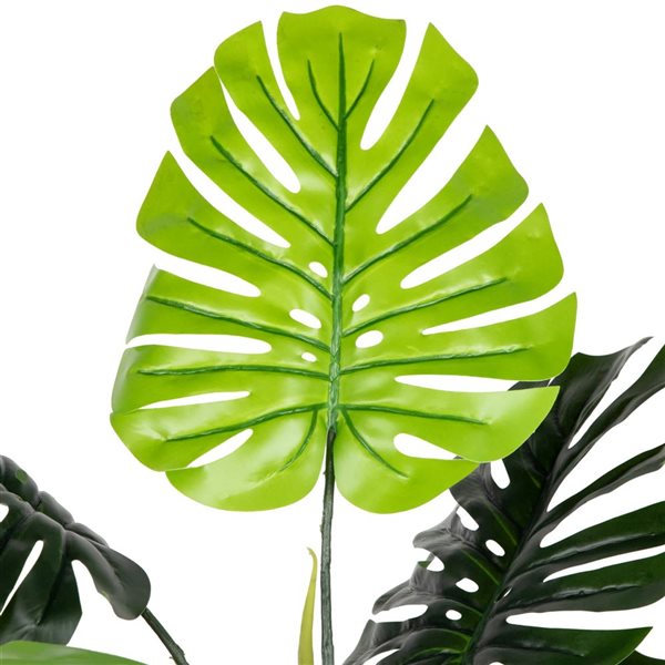 Northlight 4-ft Potted Artificial Monstera Plant - Two Tone Green