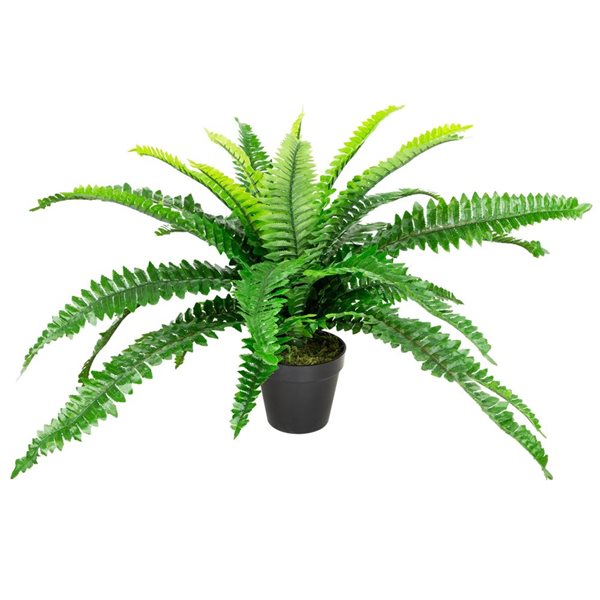 Northlight 17.5-in Potted Artificial Tall Green Boston Fern Plant