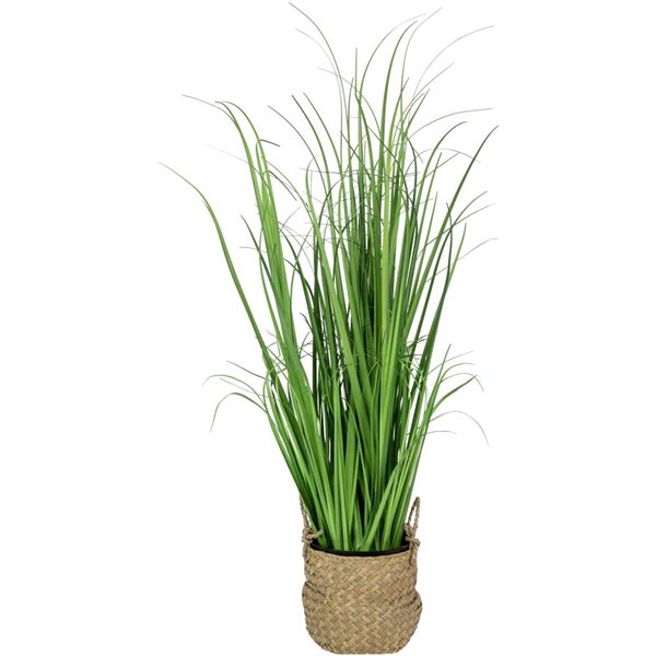Northlight 28-in Artificial Onion Grass Plant - Basket
