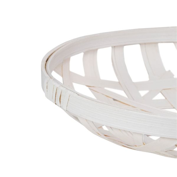 Northlight 3-Pc Round Lattice Tobacco Baskets - Snow White