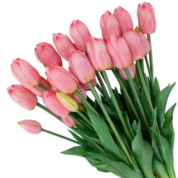 Northlight 18-in 6-Pc Real Touch Pink Artificial Tulip Floral Bundles