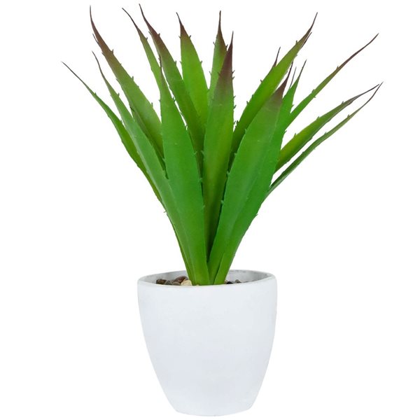 Northlight 13.5-in Potted Artificial Agave Succulent Plant