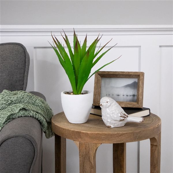 Northlight 13.5-in Potted Artificial Agave Succulent Plant