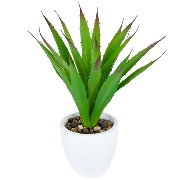 Northlight 13.5-in Potted Artificial Agave Succulent Plant