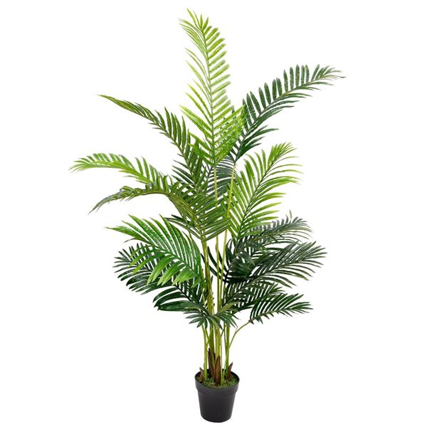 Northlight 5.25-ft Potted Artificial Green Areca Palm Tree