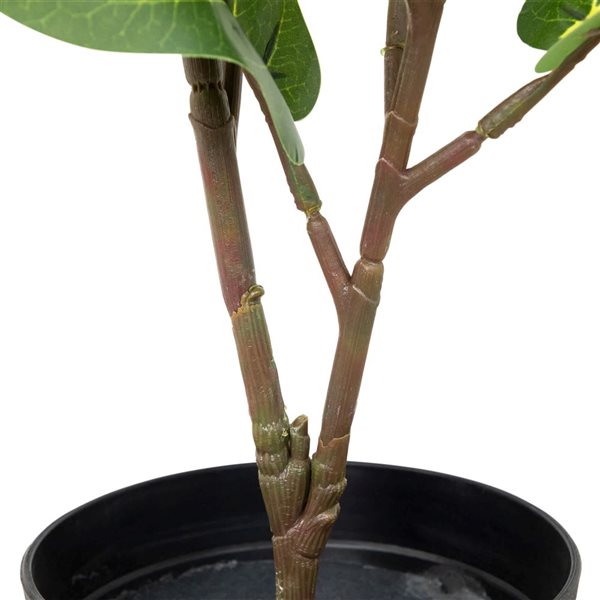 Northlight 26-in Two-Tone Fiddle Leaf Fig Artificial Potted Plant - Green