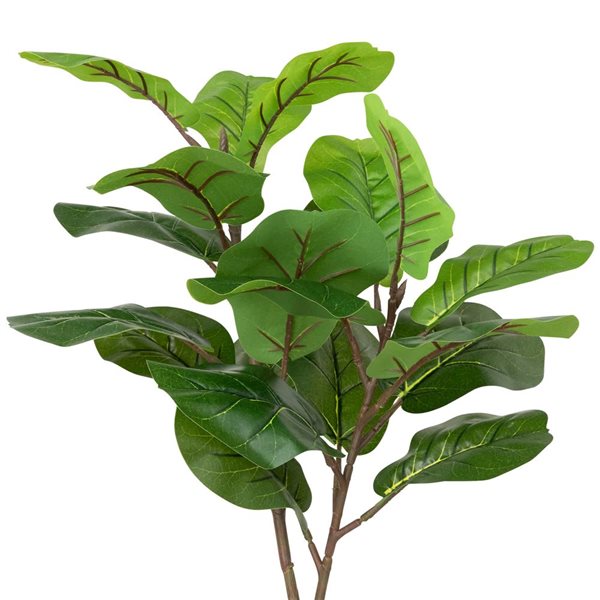 Northlight 26-in Two-Tone Fiddle Leaf Fig Artificial Potted Plant - Green