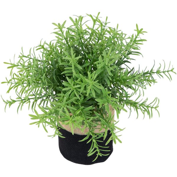 Northlight 9-in Leafy Artificial Spring Foliage - Two-Toned Burlap Covered Pot