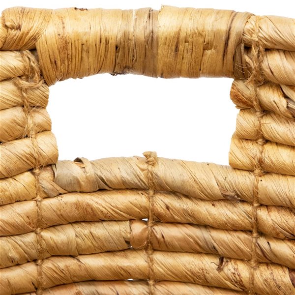 Northlight 13.75-in 3-Pc Bisque Woven Round Water Hyacinth Storage Baskets