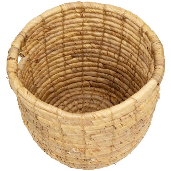Northlight 13.75-in 3-Pc Bisque Woven Round Water Hyacinth Storage Baskets
