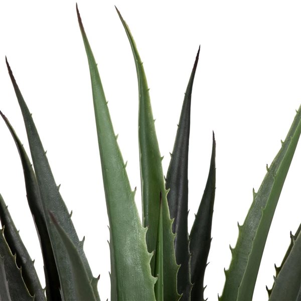 Northlight 43-in Real Touch Artificial Agave Succulent Plant - Black Pot