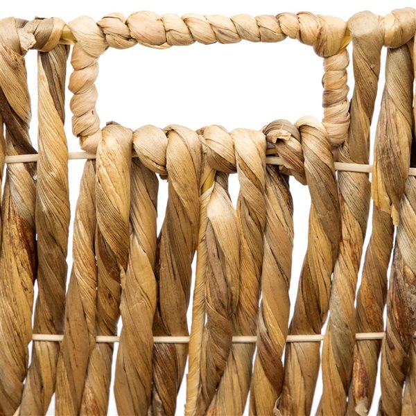 Northlight 15.75-in 3-Pc Brown Water Hyacinth Woven Storage Baskets with Built-in Handles