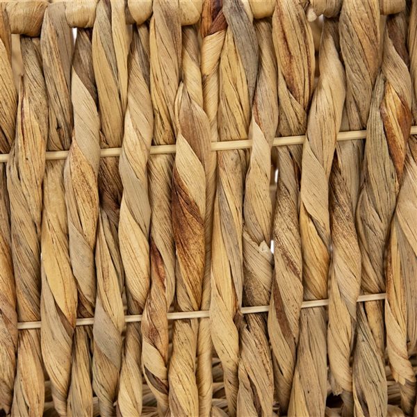 Northlight 15.75-in 3-Pc Brown Water Hyacinth Woven Storage Baskets with Built-in Handles