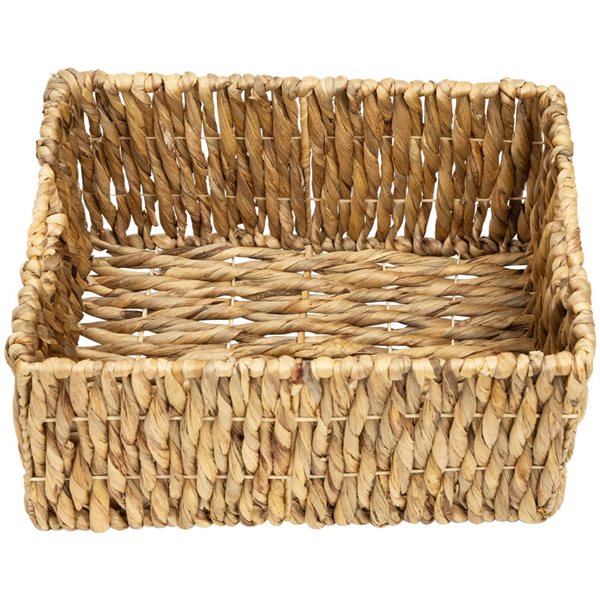 Northlight 15.75-in 3-Pc Brown Water Hyacinth Woven Storage Baskets with Built-in Handles