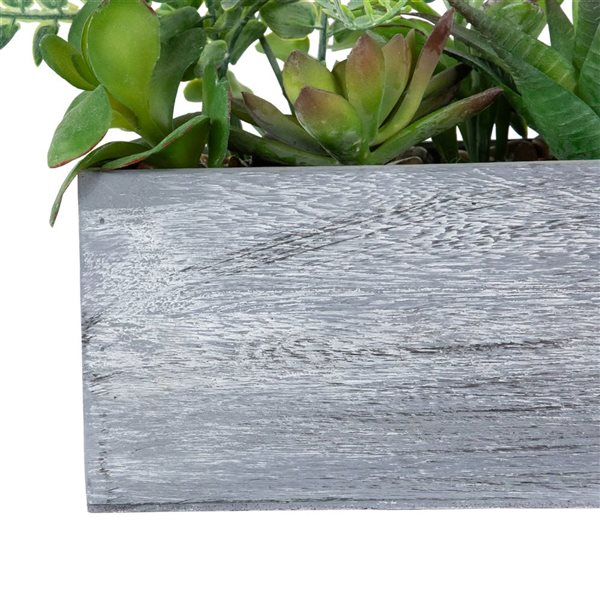 Northlight 12-in Artificial Mixed Succulent Plants in Rectangular Planter