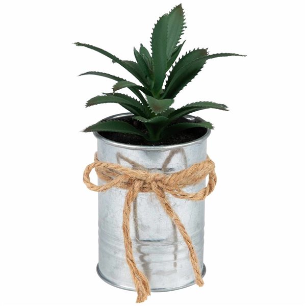 Northlight Mini Tropical Succulent Artificial Plant in Tin Pot - 6-in