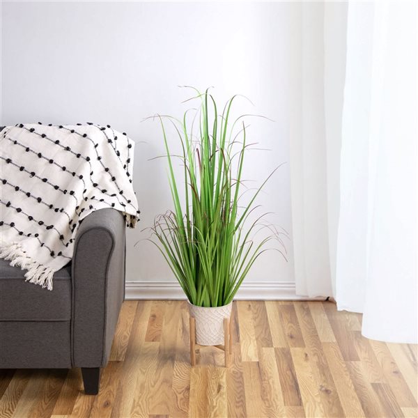 Northlight 40-in Potted Artificial Green Onion Grass Plant