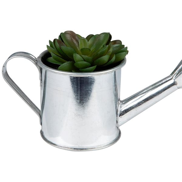 Northlight 6-in Potted Artificial Mini Echeveria Succulent with Watering Can