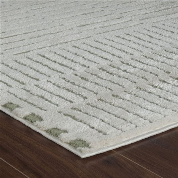 Rug Branch Domus 5-ft x 8-ft Abstract Polypropylene Residential Indoor Area Rug - Green