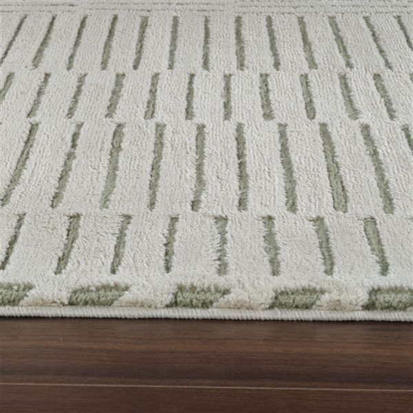 Rug Branch Domus 5-ft x 8-ft Abstract Polypropylene Residential Indoor Area Rug - Green