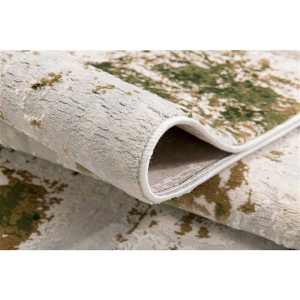 Rug Branch Vogue 2-ft x 4-ft Abstract Polypropylene Residential Indoor Doormat - Green