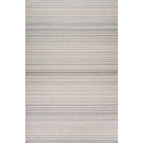 Rug Branch Jules 4-ft x 6-ft Horizontal Pattern Polypropylene Residential Indoor Area Rug - Grey