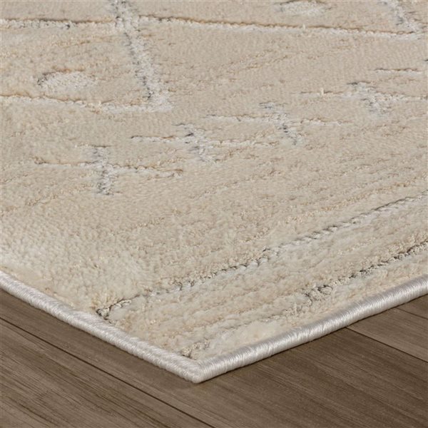 Rug Branch Astra 8-ft x 11-ft Abstract Polyester Residential Indoor Area Rug - Beige