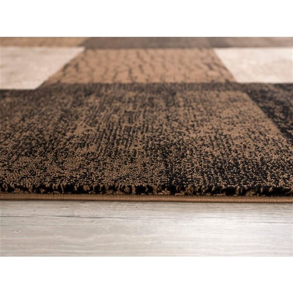 Rug Branch Montage 2-ft x 5-ft Geometric Polypropylene Residential Indoor Doormat - Brown