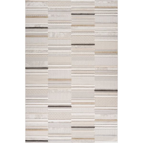 Rug Branch Maison 8-ft x 11-ft Hand-Loom Weaving Style Polyester Residential Indoor Area Rug - Beige