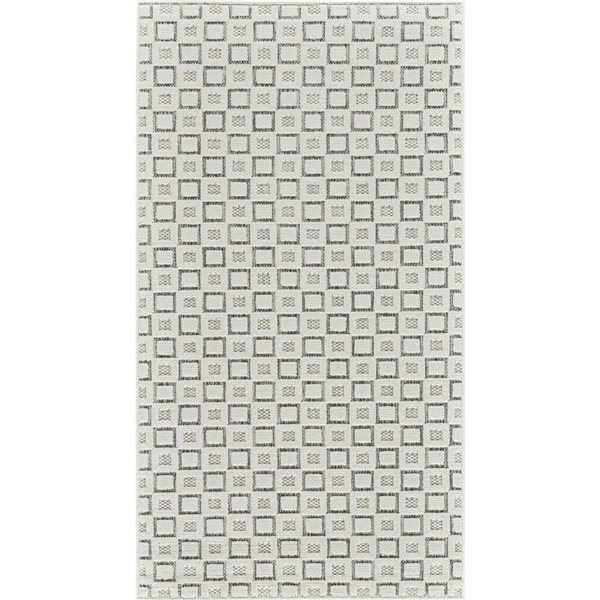 Rug Branch Maise 3-ft x 5-ft Squared Polypropylene Residential Indoor Area Rug - Cream