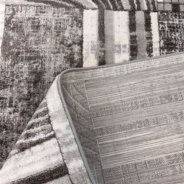 Rug Branch Cadence 8-ft x 11-ft Abstract Patchwork Polyester Residential Indoor Area Rug - Grey