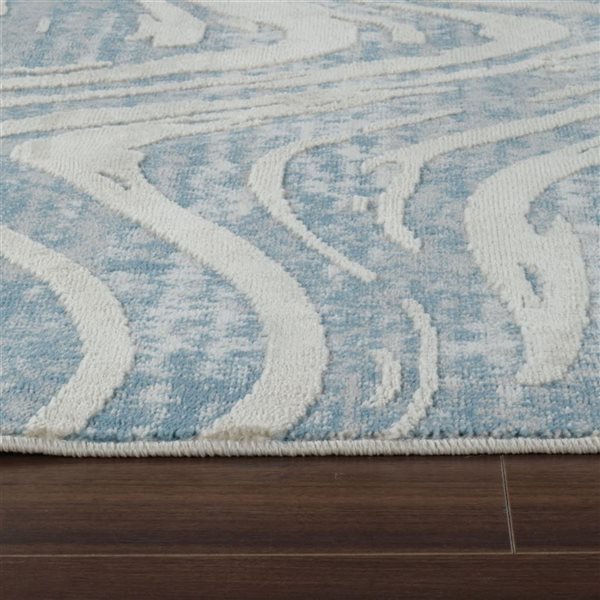 Rug Branch Nomad 5-ft x 8-ft Abstract Polypropylene Residential Indoor Area Rug - Blue