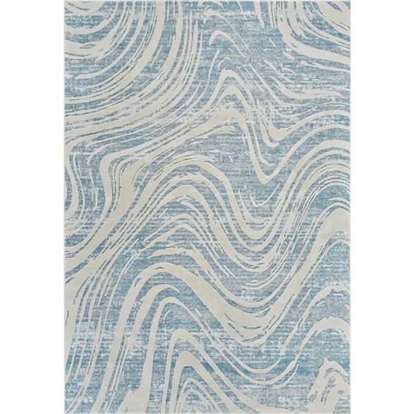 Rug Branch Nomad 5-ft x 8-ft Abstract Polypropylene Residential Indoor Area Rug - Blue