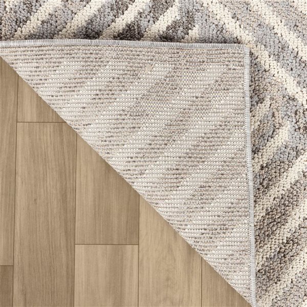 Rug Branch Jules 4-ft x 6-ft Abstract Polypropylene Residential Indoor Area Rug - Grey
