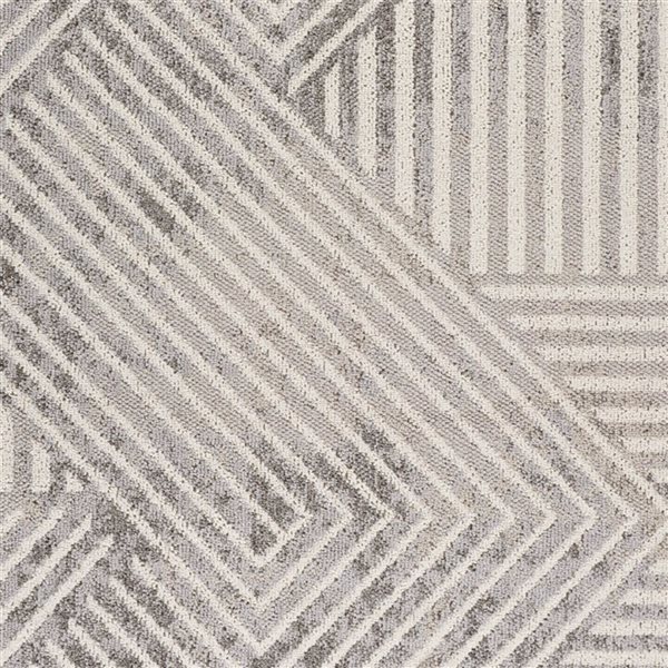 Rug Branch Jules 4-ft x 6-ft Abstract Polypropylene Residential Indoor Area Rug - Grey
