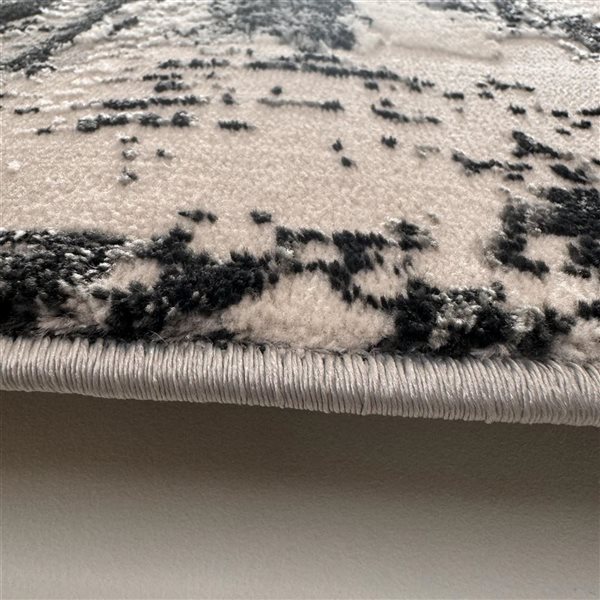 Rug Branch Atlas 4-ft x 6-ft Abstract Polyester Residential Indoor Area Rug - Grey